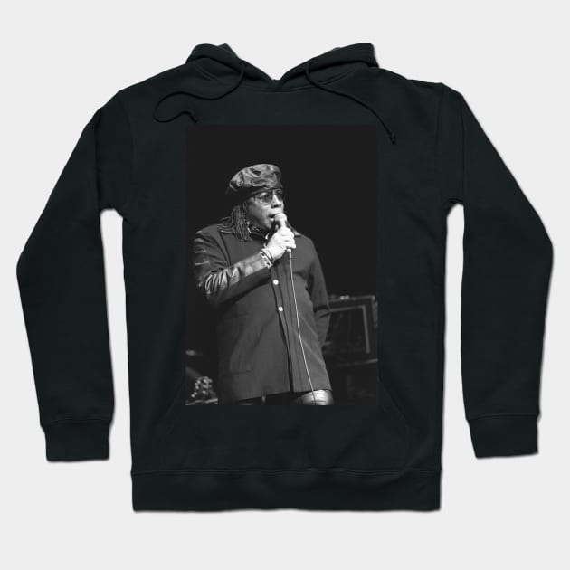 Rick James BW Photograph Hoodie by Concert Photos